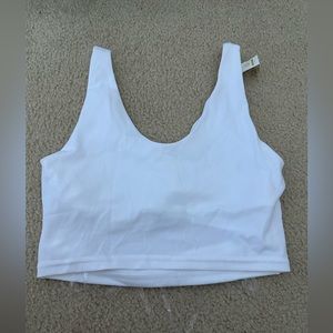 offline aerie real me sports bra tank top white